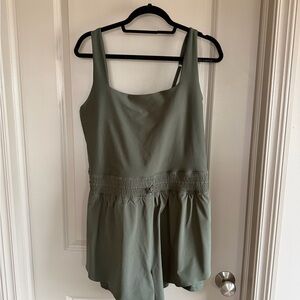 Olive Green Sleeveless Jumpsuit